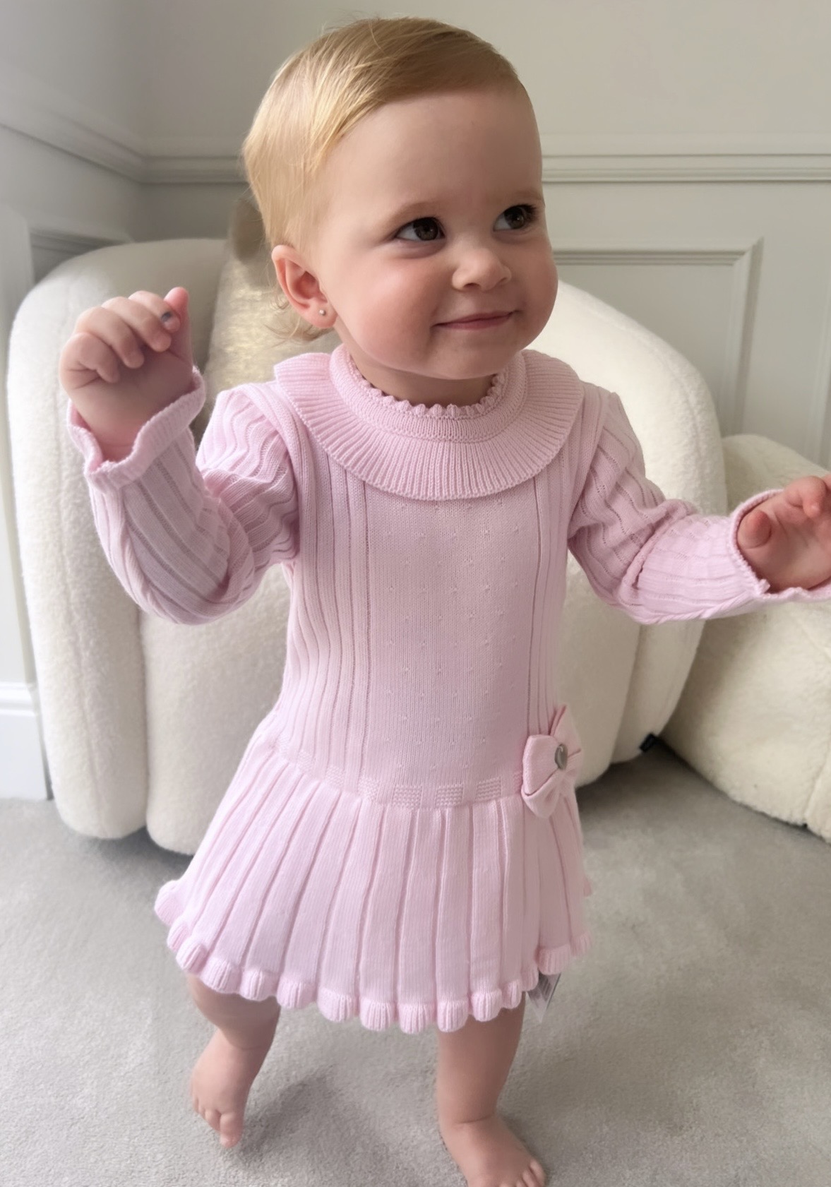 Granlei Baby Pink Long Sleeve Dress