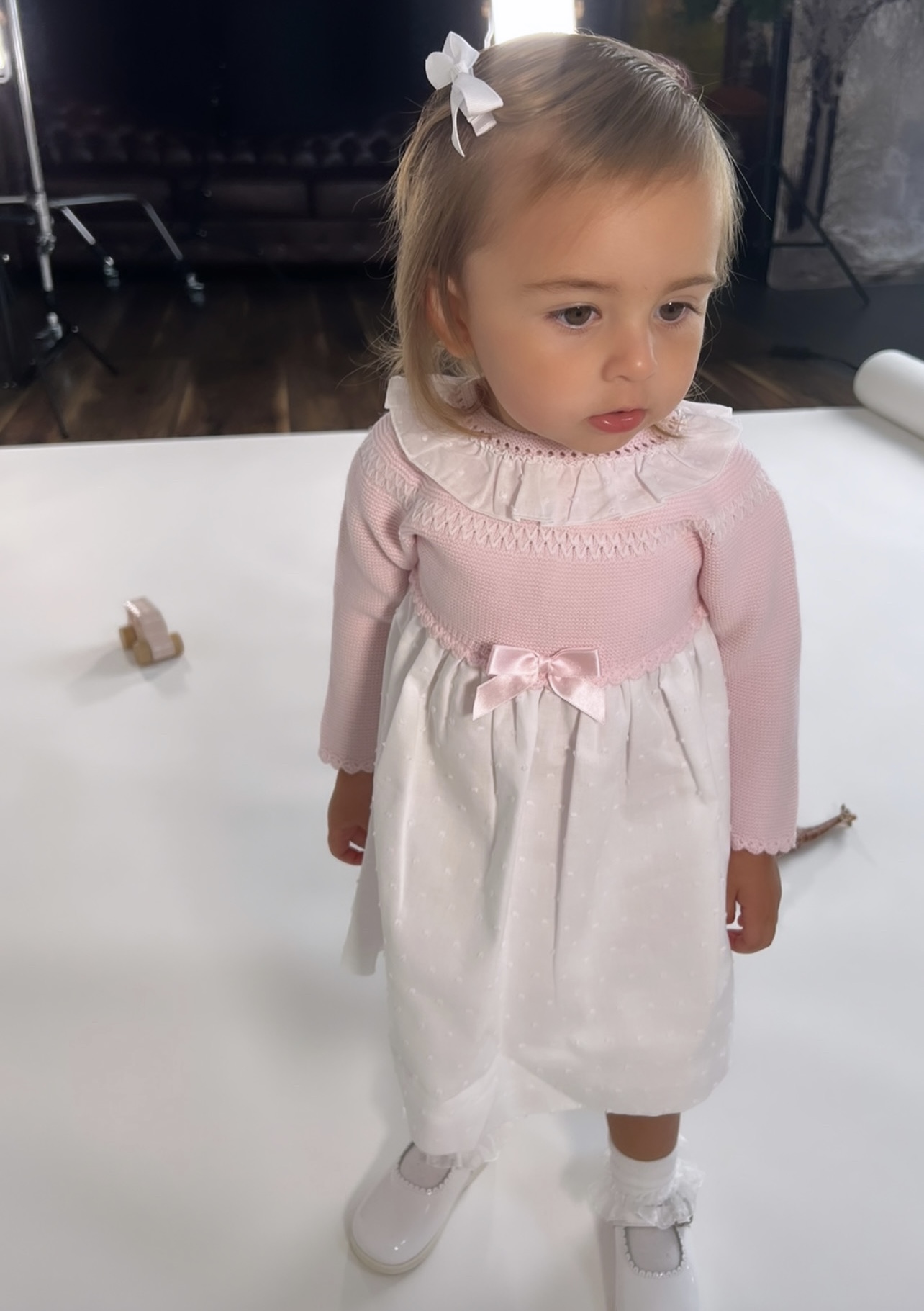Granlei Little Cubs Exclusive Pink & White Dot Dress