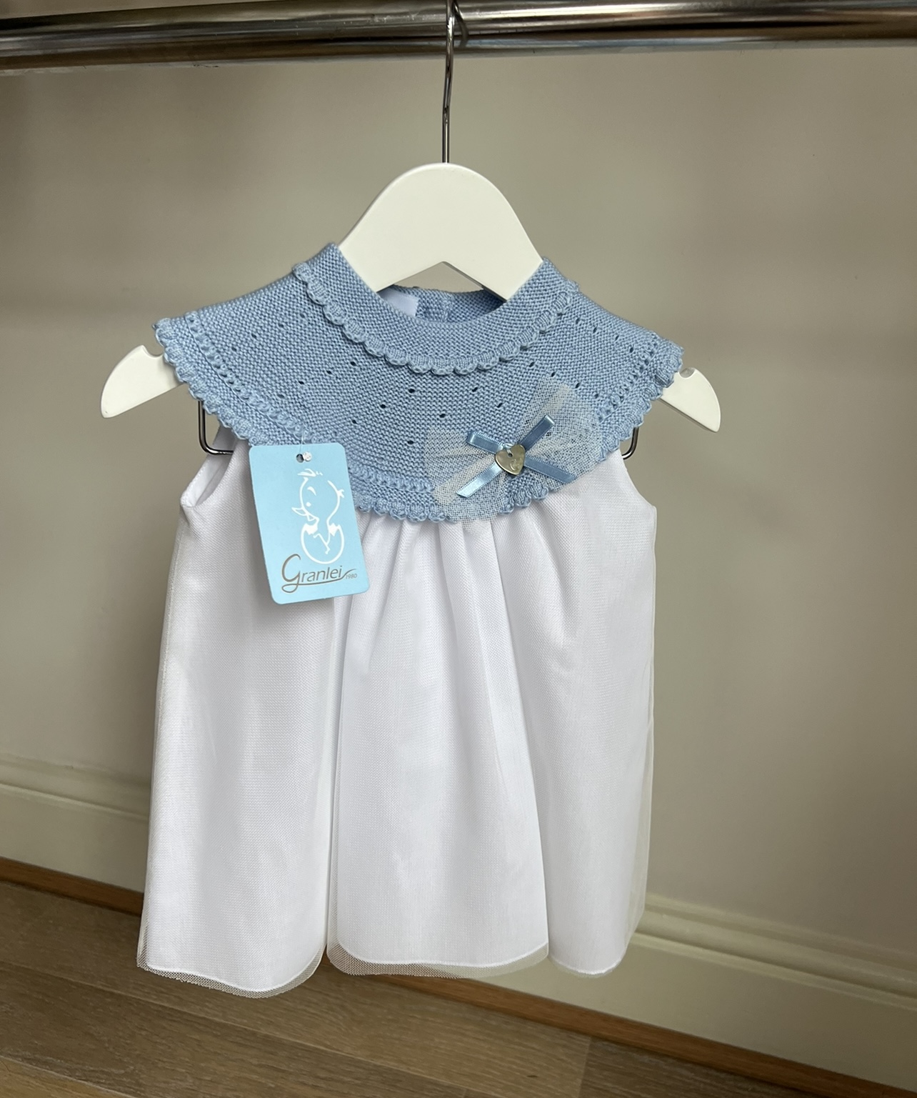 Granlei Blue Bow Knit Dress